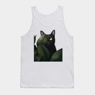 Black cat in ficus Tank Top